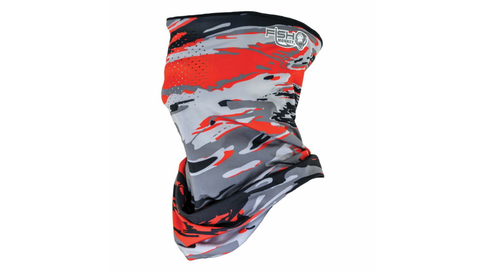 Fish Monkey Performance Face Guard, Voodoo Swamp Red, One size, FM40-VSR