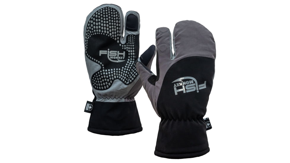 Fish Monkey Stealth Dry-Tec Heavyweight Mitten, Grey, XL, FM39-GRY-XL
