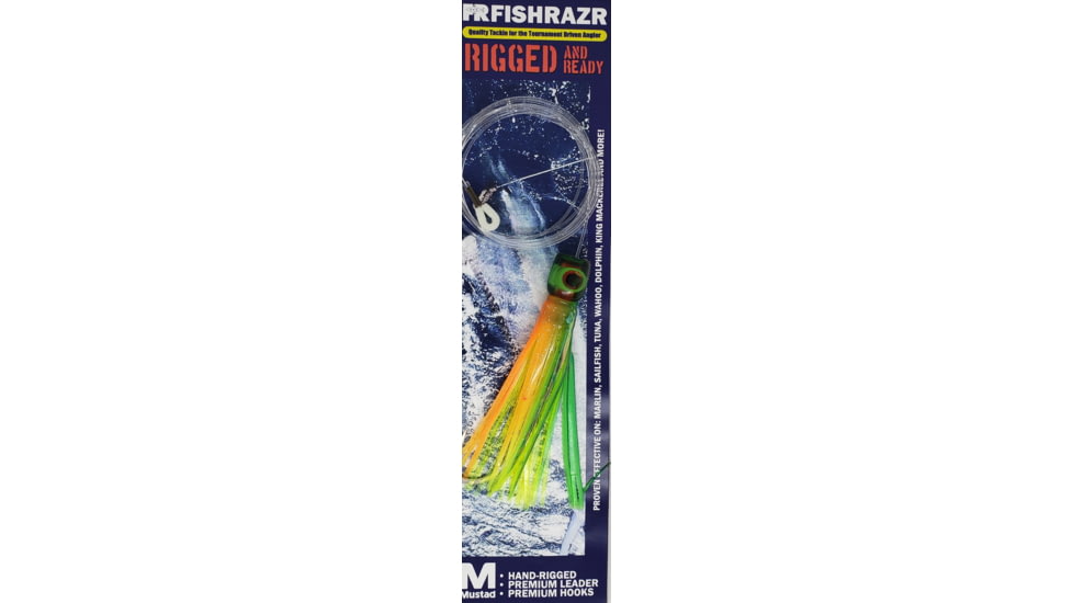 Fish Razr Rigged Mr. Softee 4.5in, Green/Yellow Skirt, FR445