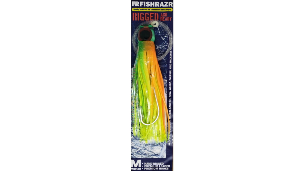 Fish Razr Rigged Mr. Softee 7.5in, Green/Yellow Skirt, FR447