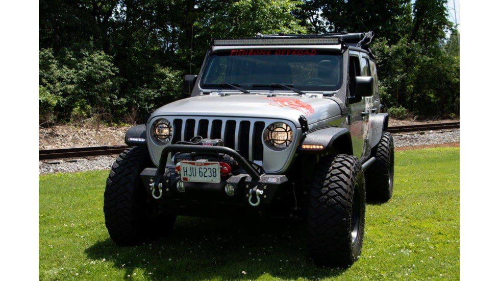 Fishbone Offroad 2018 - Current Jeep JL and JT Elite Front Tube Fenders - Steel, Black, FB23194F
