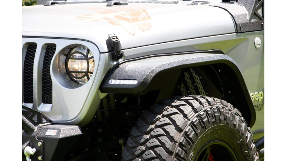 Fishbone Offroad 2018 - Current Jeep JL and JT Elite Front Tube Fenders - Steel, Black, FB23194F