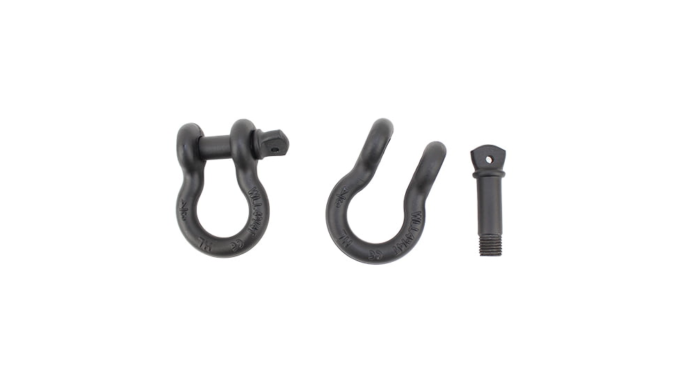 Fishbone Offroad Fishbone 0.75 in Universal D-Ring Shackle Set, Gloss Black, FB21039