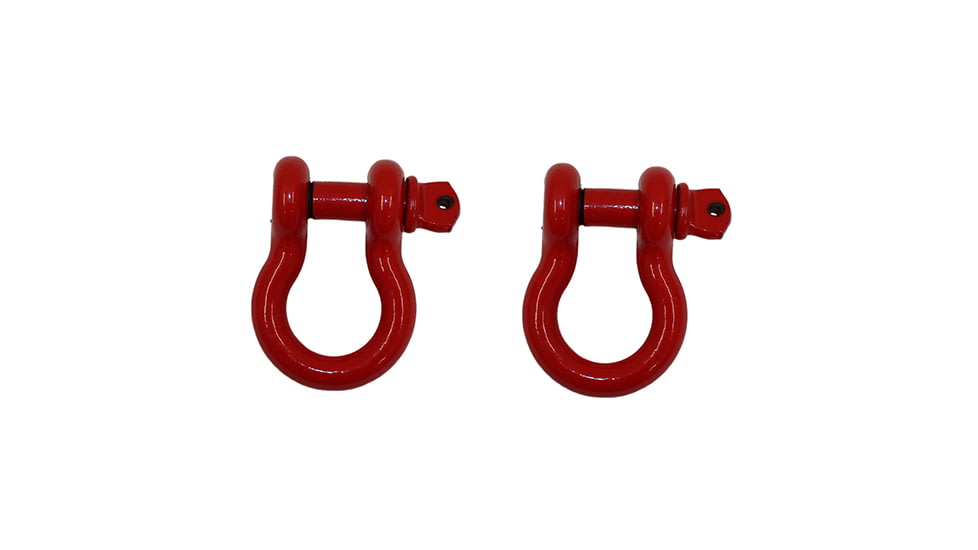 Fishbone Offroad Fishbone 0.75 in Universal D-Ring Shackle Set, Red, FB21038