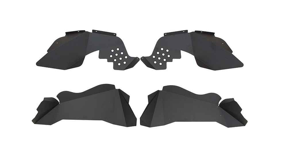 Fishbone Offroad Fishbone Aluminum Inner Fenders for Jeep JK Inner Fenders 07-18, Black, FB33007