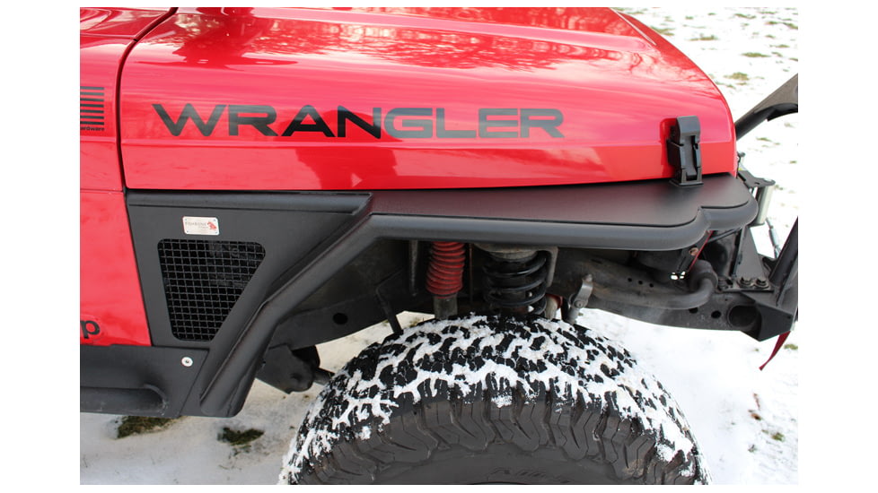 Fishbone Offroad Fishbone Front Tube Fenders, Jeep Wrangler TJ 1997 - 2006, Black Textured, FB23029F