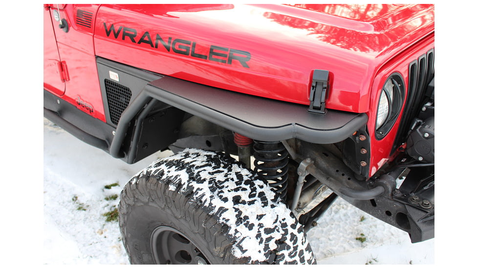 Fishbone Offroad Fishbone Front Tube Fenders, Jeep Wrangler TJ 1997 - 2006, Black Textured, FB23029F