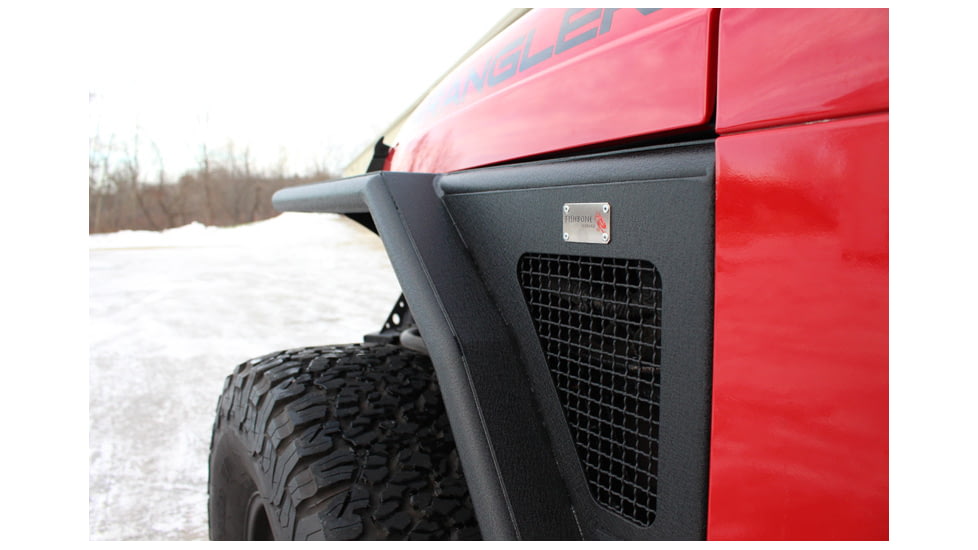 Fishbone Offroad Fishbone Front Tube Fenders, Jeep Wrangler TJ 1997 - 2006, Black Textured, FB23029F