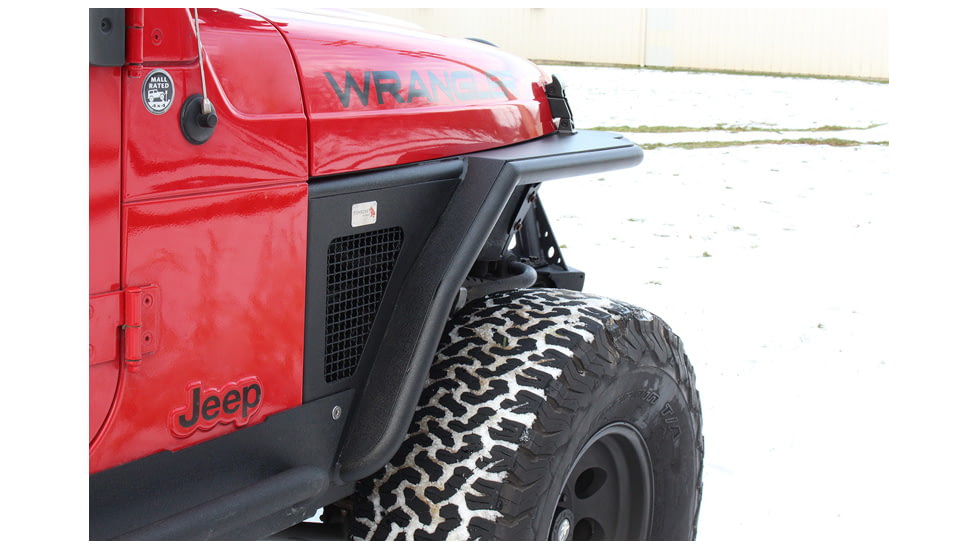 Fishbone Offroad Fishbone Front Tube Fenders, Jeep Wrangler TJ 1997 - 2006, Black Textured, FB23029F