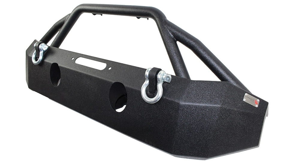 Fishbone Offroad Fishbone Front Full Width Winch Bumper, Jeep Wrangler JK 2007 - 2018, Black Textured, FB22068