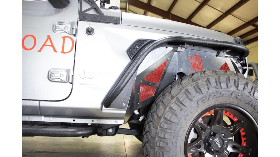 Fishbone Offroad Fishbone Front JL RAW Aluminum Inner Fenders Legacy Model, Jeep Wrangler JL 2018 - 2020, Silver, FB33108F