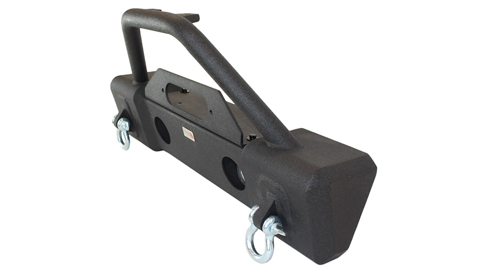 Fishbone Offroad Fishbone Front Stubby Winch Bumper w/Tube Guard, Jeep Wrangler JK 2007 - 2018, Black Textured, FB22001