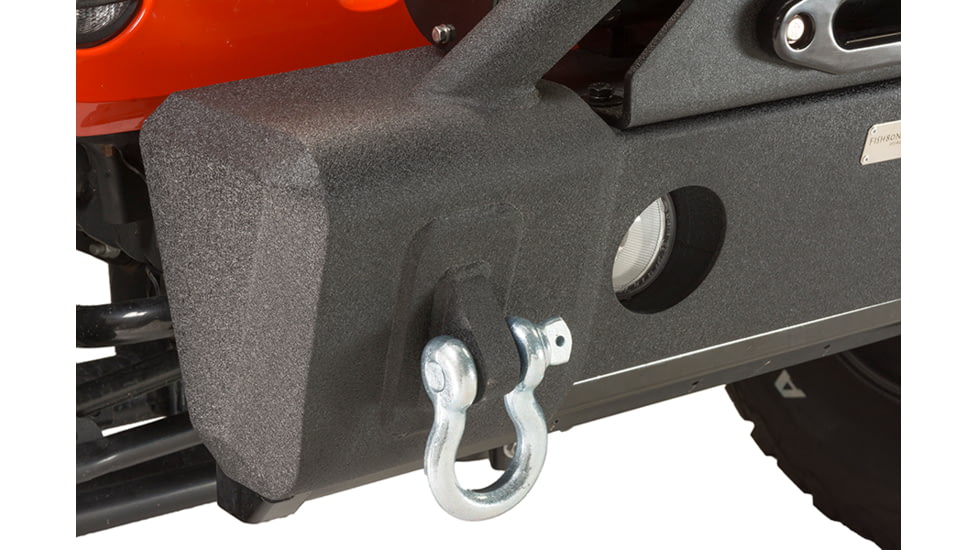 Fishbone Offroad Fishbone Front Stubby Winch Bumper w/Tube Guard, Jeep Wrangler JK 2007 - 2018, Black Textured, FB22001