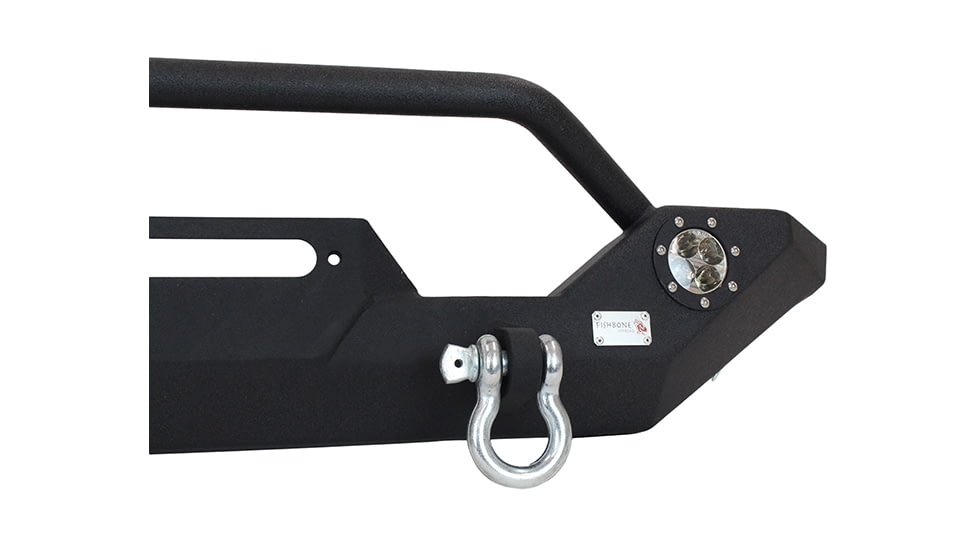 Fishbone Offroad Fishbone Front Winch Bumper w/LEDs, Jeep Wrangler TJ /YJ 1987 - 2006, Black Textured, FB22016