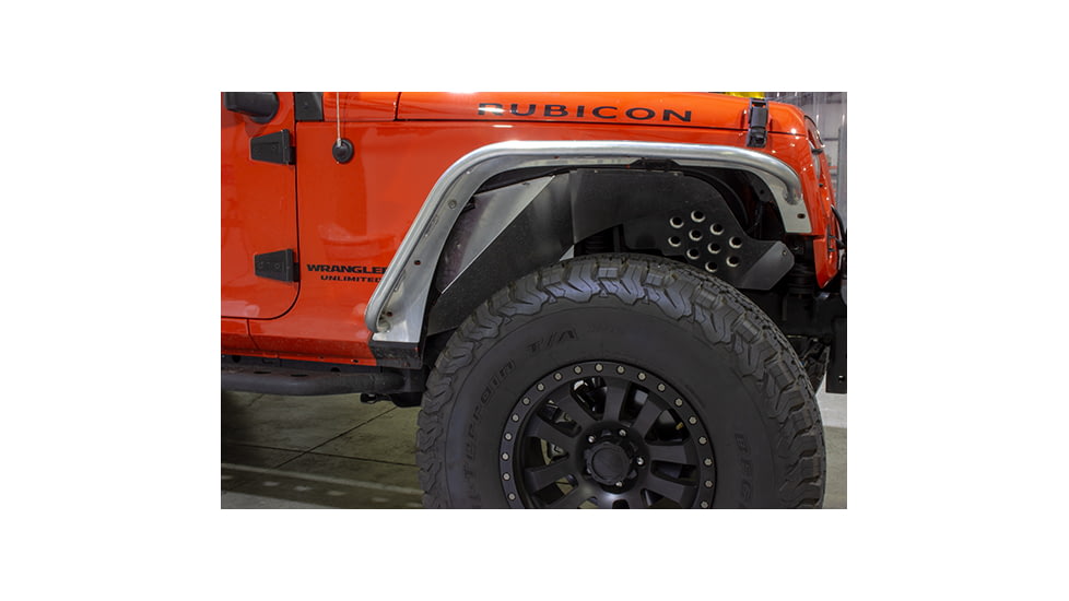 Fishbone Offroad Raw Aluminum Fenders, Jeep Wrangler JK 2007 - 2018, Black Textured, FB33067