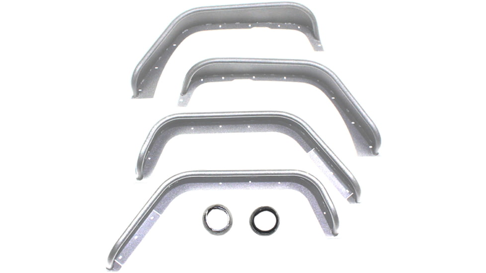 Fishbone Offroad Raw Aluminum Fenders, Jeep Wrangler JK 2007 - 2018, Black Textured, FB33067