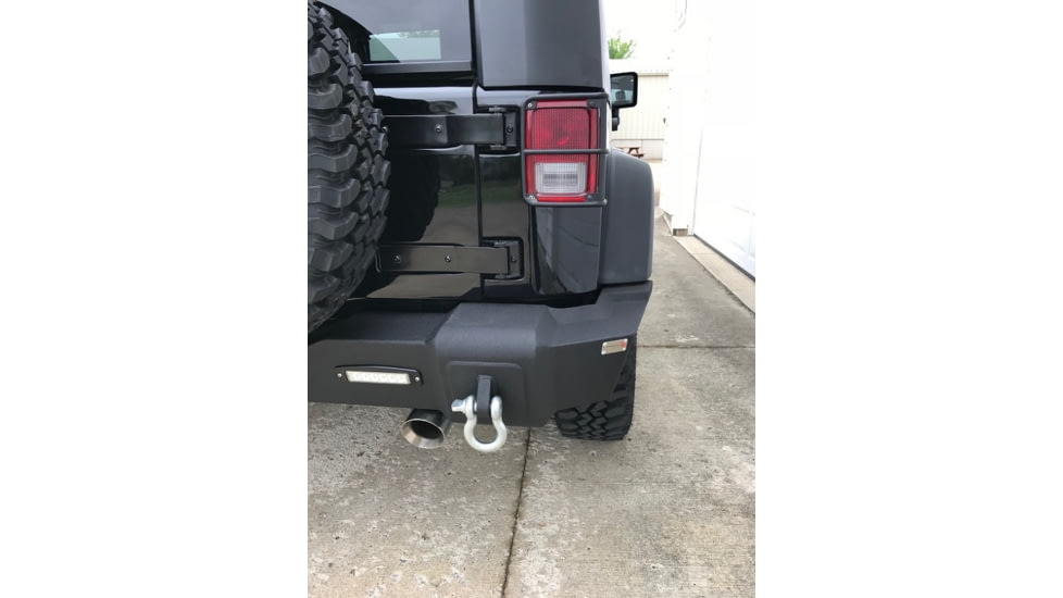 Fishbone Offroad Fishbone Rear Bumper w/LEDs, Jeep Wrangler JK 2007 - 2018, Black Textured, FB22032