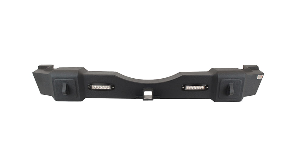 Fishbone Offroad Fishbone Rear Bumper w/LEDs, Jeep Wrangler JK 2007 - 2018, Black Textured, FB22032
