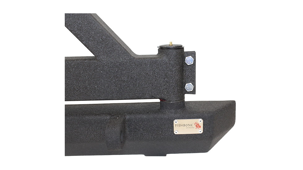 Fishbone Offroad Fishbone Rear Bumper w/Tire Carrier, Jeep Wrangler TJ /YJ 1987 - 2006, Black Textured, FB22017