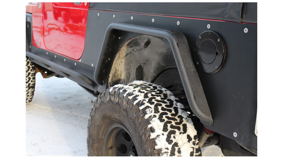 Fishbone Offroad Fishbone Rear Tube Fenders, Jeep Wrangler TJ 1997 - 2006, Black Textured, FB23029R