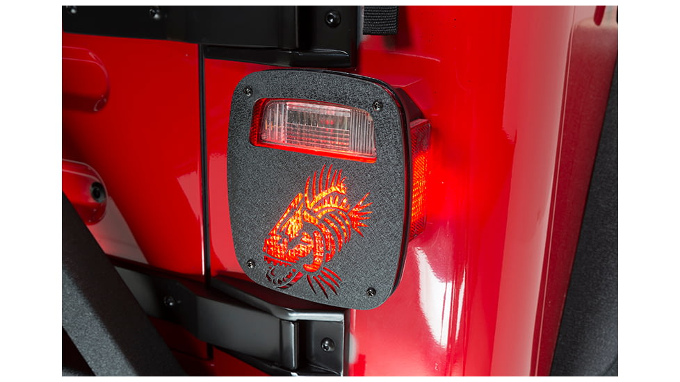 Fishbone Offroad Fishbone Tail Light Covers, Jeep Wranglers 1956 - 2020, Black Textured, FB31044