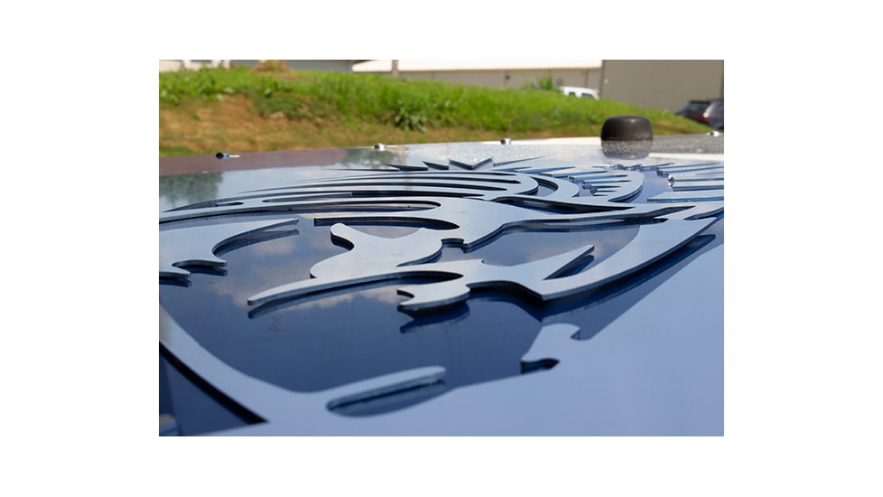 Fishbone Offroad Fishbone TJ Hood Louver, Jeep Wrangler TJ 2003 - 2006, Black Powder, FB31132