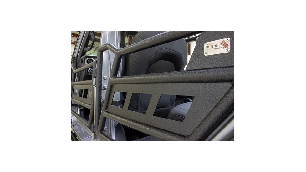 Fishbone Offroad Front and Rear Tube Doors, Jeep Wrangler JL 2018 - 2020, Black Textured, FB24086