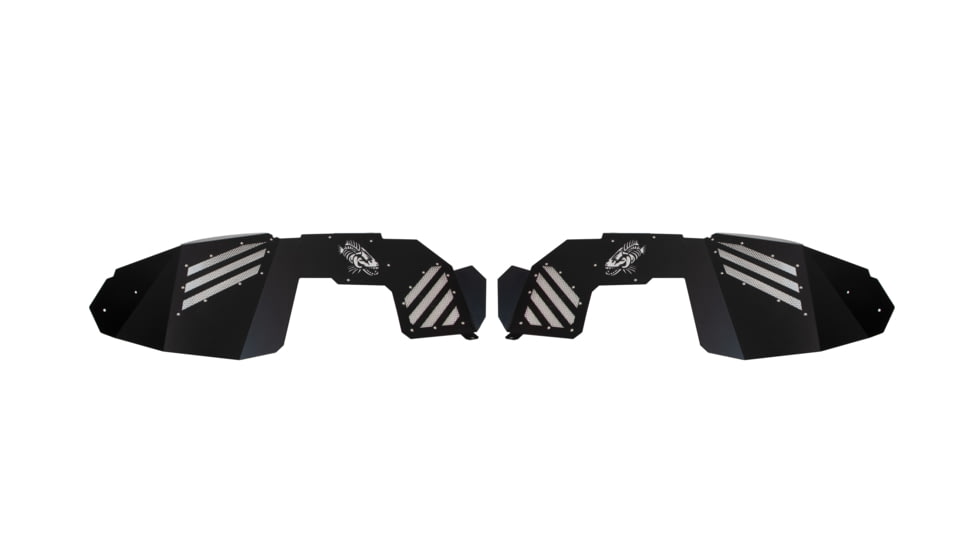 Fishbone Offroad Front JL Inner Fenders for Jeep Wrangler JL 2018 - 2021/Gladiator 2019 - 2021, Black Powder Coat Aluminum, FB33193F