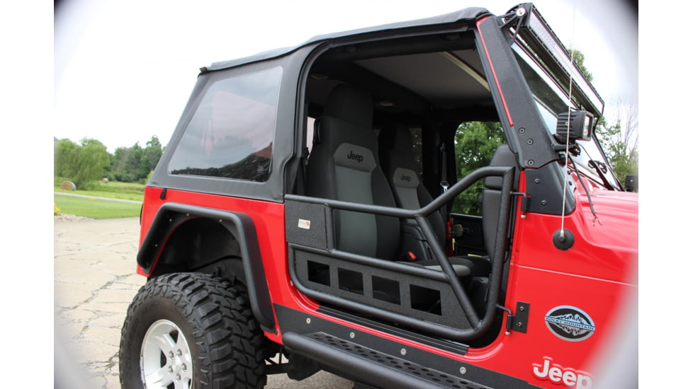 Fishbone Offroad Front Tube Doors, Jeep Wrangler TJ 1997 - 2006, Black Textured, FB24077