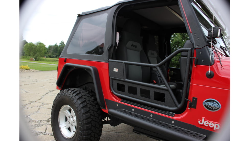 Fishbone Offroad Front Tube Doors, Jeep Wrangler TJ 1997 - 2006, Black Textured, FB24077