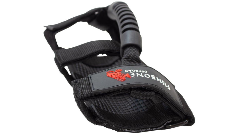 Fishbone Offroad Grab Handles w/ Three Straps, Black, FB55153