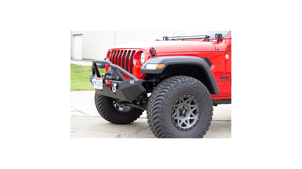 Fishbone Offroad Hawse Fairlead License Plate Mount, Jeep Wrangler JL 2018 - 2020, Black, FB21098