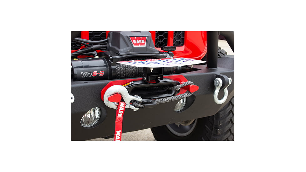 Fishbone Offroad Hawse Fairlead License Plate Mount, Jeep Wrangler JL 2018 - 2020, Black, FB21098