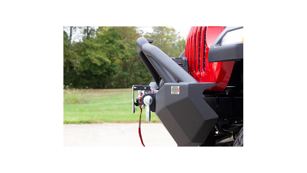 Fishbone Offroad Hawse Fairlead License Plate Mount, Jeep Wrangler JL 2018 - 2020, Black, FB21098