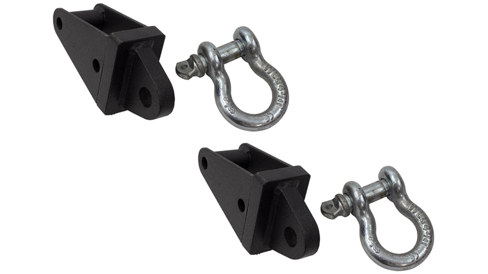 Fishbone Offroad JK Rear D-Ring Frame Mounts for Jeep Wrangler JK 2007 - 2018, Black, FB22136
