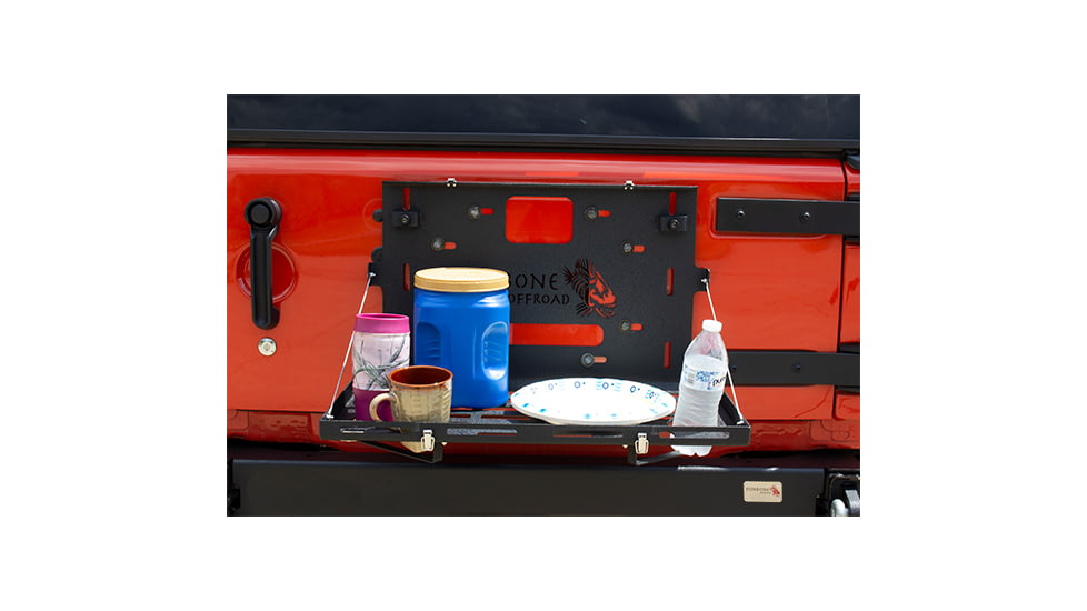 Fishbone Offroad JK Tailgate Table, Jeep Wrangler JK 2007 - 2018, Black, FB25137