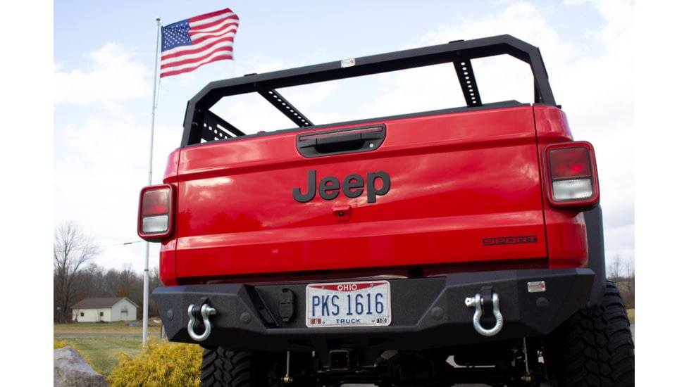 Fishbone Offroad JT Gladiator Mako Rear Bumper for Jeep Gladiator JT 2018 - 2020, Texture Black, FB22149