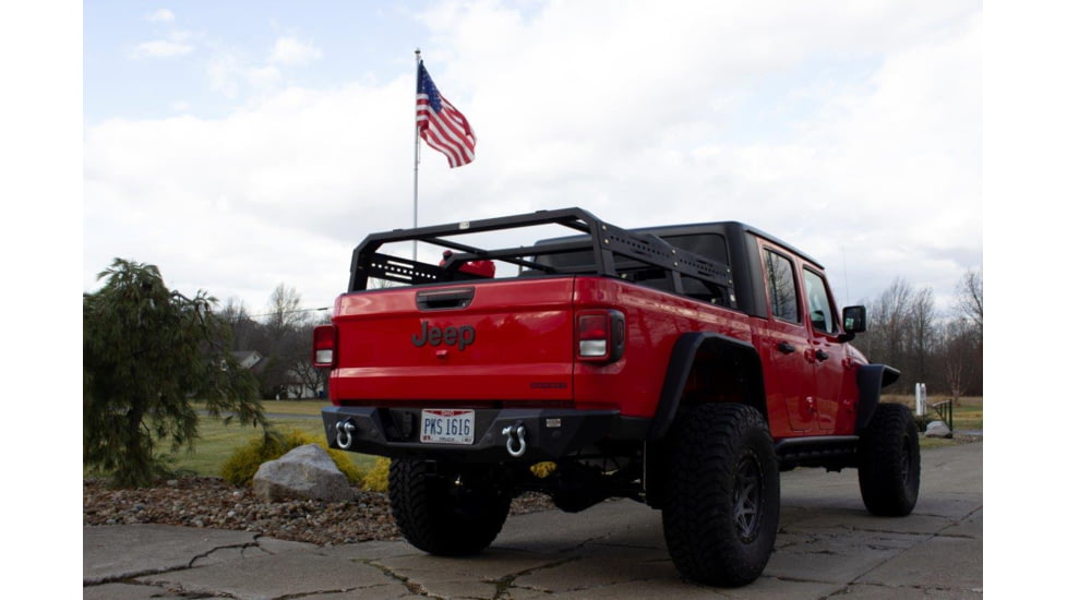 Fishbone Offroad JT Gladiator Mako Rear Bumper for Jeep Gladiator JT 2018 - 2020, Texture Black, FB22149