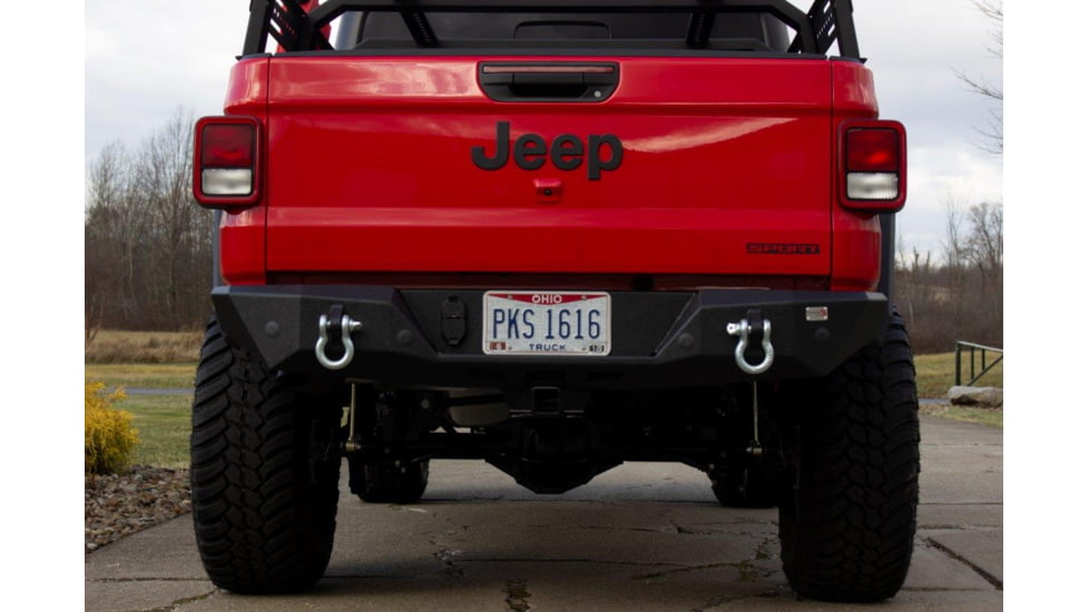 Fishbone Offroad JT Gladiator Mako Rear Bumper for Jeep Gladiator JT 2018 - 2020, Texture Black, FB22149