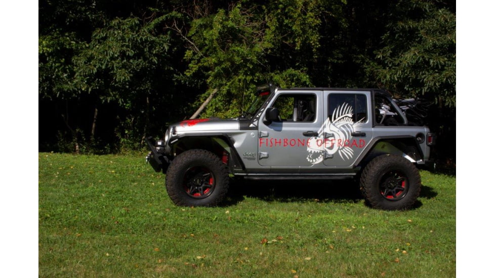 Fishbone Offroad Mid-Width Winch Front Bumper, Jeep Wrangler JL 2018 - 2020, Black Textured, FB22088