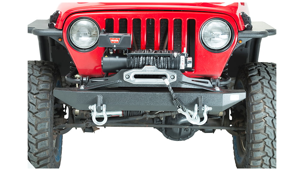Fishbone Offroad Piranha Series Winch Plate, Jeep Wrangler TJ 1997 - 2006, Black Textured, FB21052