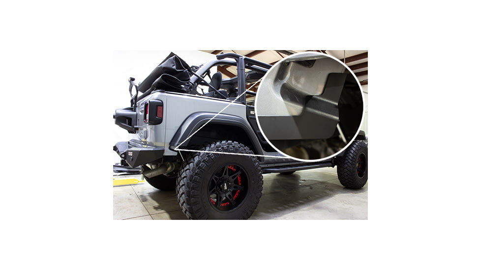 Fishbone Offroad Quarter Panel Chip Guards, Jeep Wrangler JL 2018 - 2020, Black, FB13138