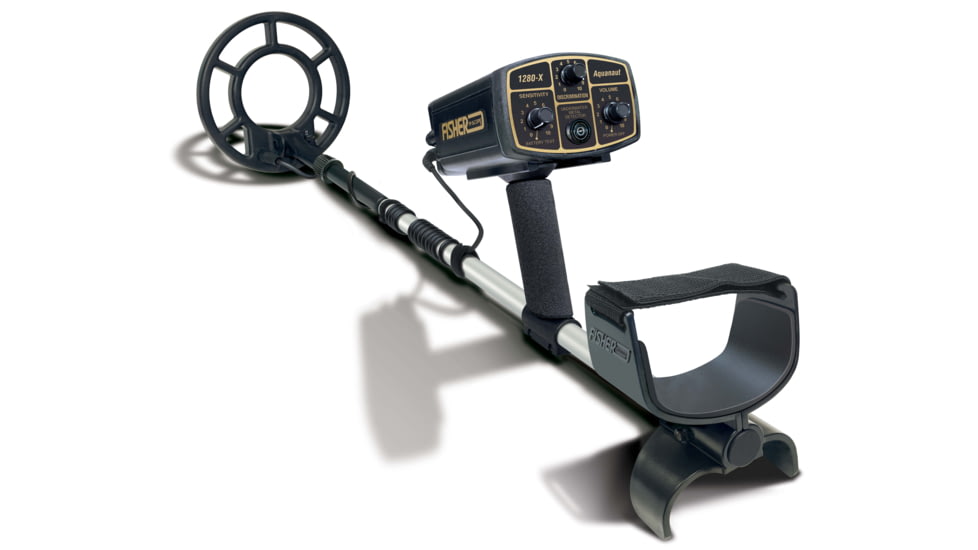 Fisher 1280X Metal Detector w/8in Search Coil, Black, Standard, 1280X-8