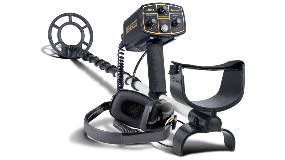 Fisher 1280X Metal Detector w/8in Search Coil, Black, Standard, 1280X-8