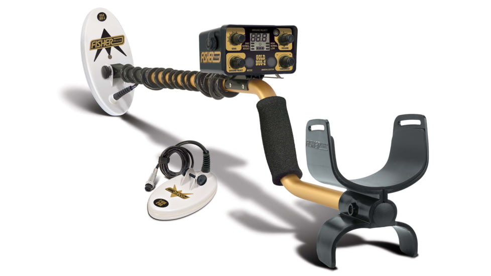 Fisher Gold Bug 2 Pro Metal Detector w/6.5in /10in Elliptical Search Coils, Black, Standard, GB2COMBO