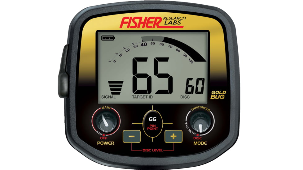 Fisher Gold Bug Metal Detector w/5in DD Search Coil, Black, Standard, GOLDBUG