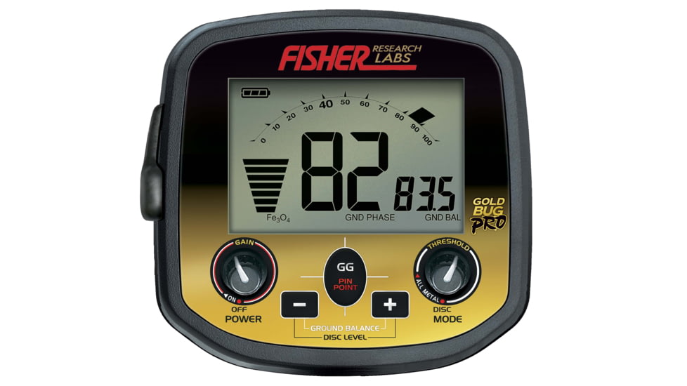 Fisher Gold Bug Pro Metal Detector w/2 Coil Combo, Black, Standard, GOLDBUG-PRO-CC