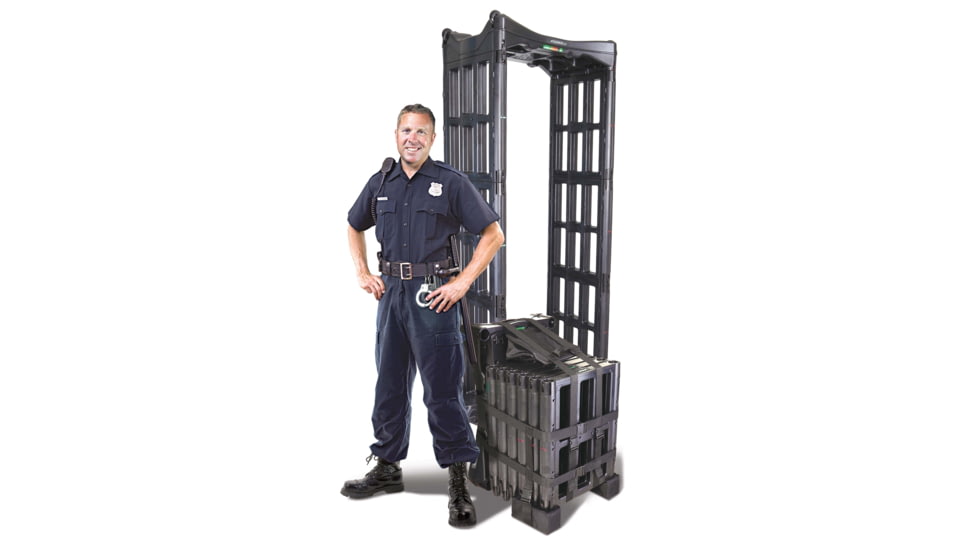 Fisher Security M-Scope 220V Portable Walkthrough Security Metal Detector, Black, MSCOPE-220