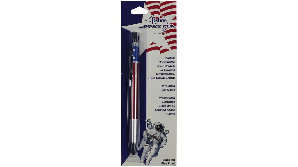 Fisher Space Pen All Metal Space Pen with American Flag Design Fine Point, Matte Aluminum SAFP5