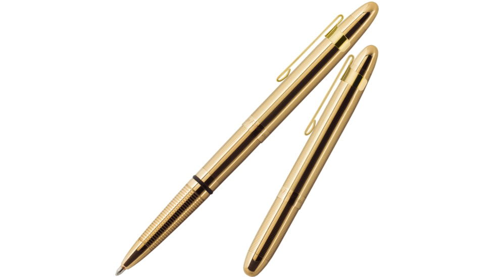 Fisher Space Pen Brass Lacquered Bullet Pen with Clip FSP400GGCL